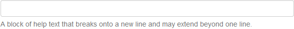 Bootstrap Block Help Text