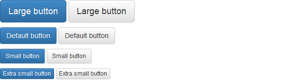 Bootstrap Button Sizes