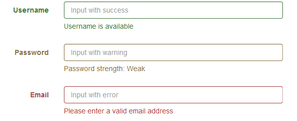 Bootstrap Form Validation States