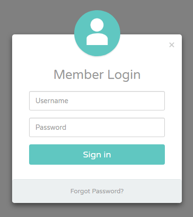 Flat Modal Login Form with Icons