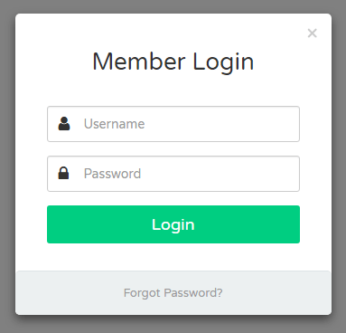 Login Form with Rounded Social Buttons
