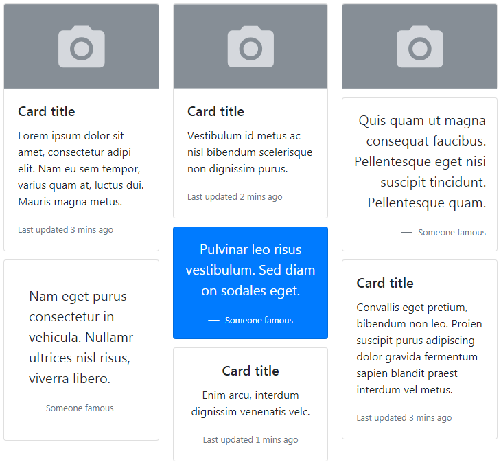 Bootstrap Card Columns