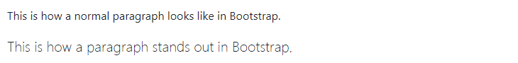 Bootstrap Paragraphs