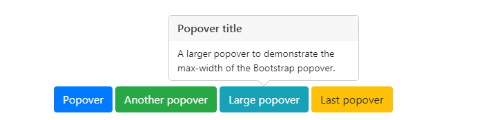 Bootstrap popover html Bootstrap popover html