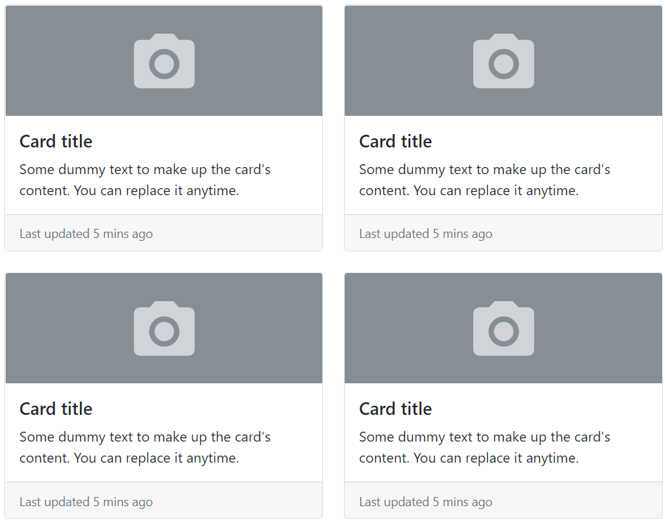 Bootstrap Cards Grid