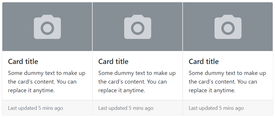 Bootstrap Cards Group