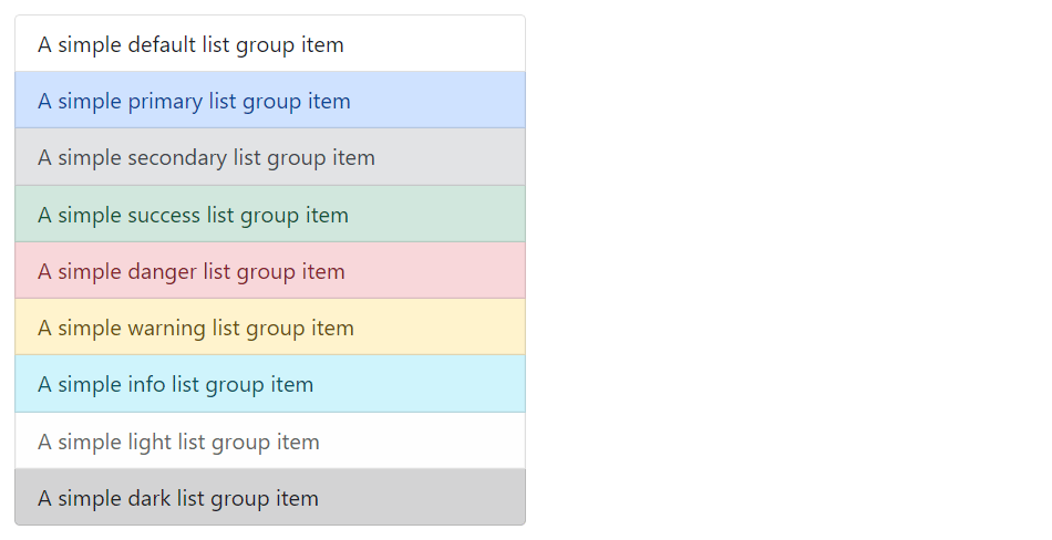 Bootstrap List Group with Contextual States