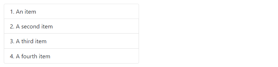 Bootstrap Numbered List Group