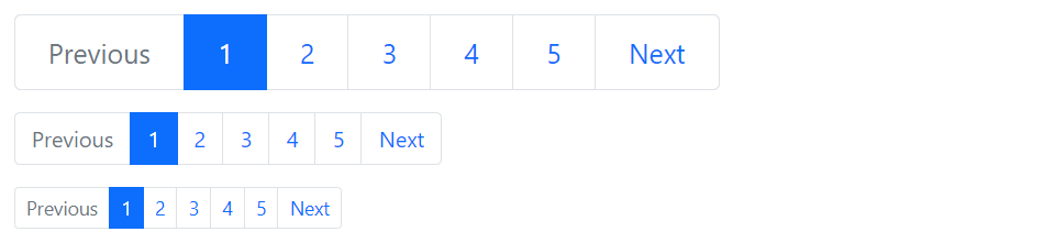 Bootstrap Larger and Smaller Pagination