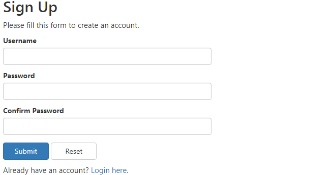 PHP Signup Form