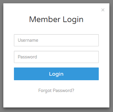 Clean Modal Login Form