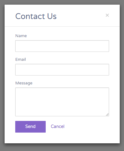 Contact Form in Modal