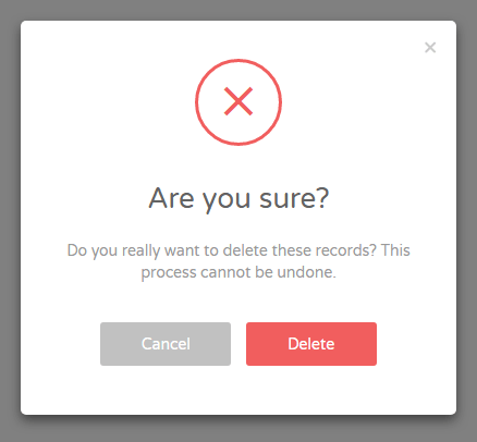 Clean Warning Popup