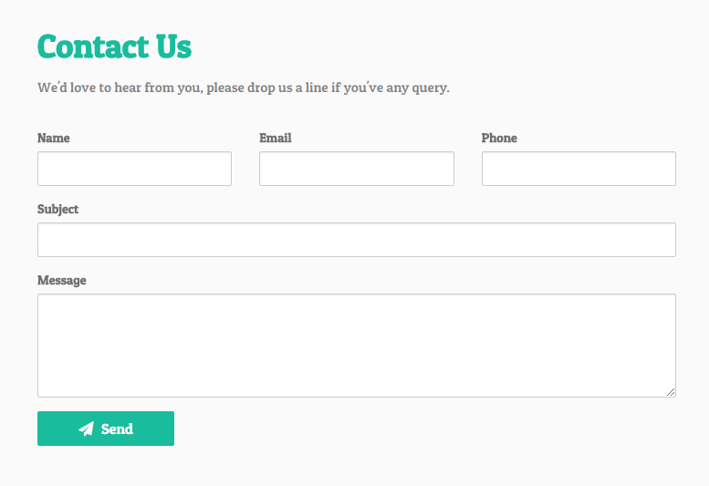 Elegant Contact Form