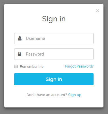 Elegant Modal Sign in Form