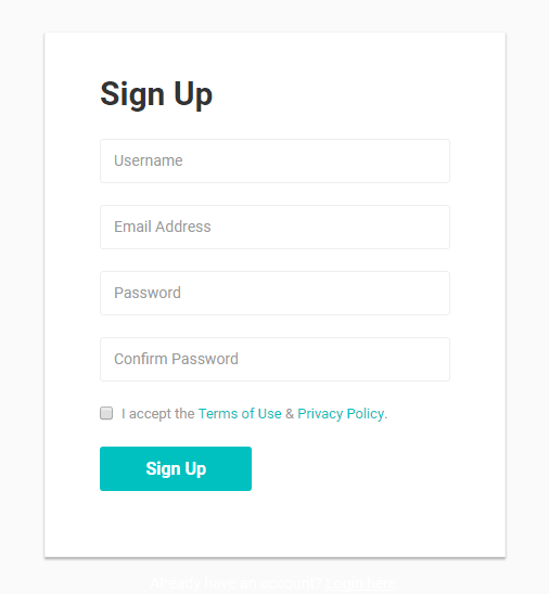 Elegant Sign Up Form