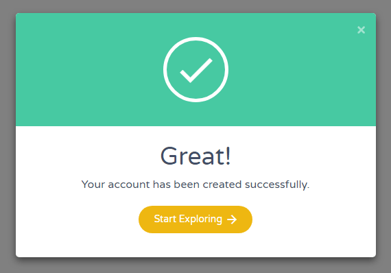 Elegant Success Modal