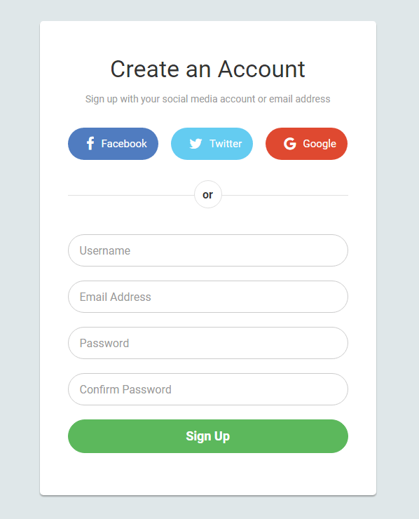Bootstrap Sign Up Form Examples Live Demos Codes Tutorial Republic