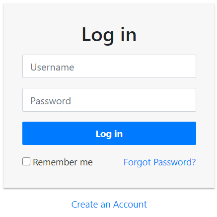 Simple Login Form with Blue Background