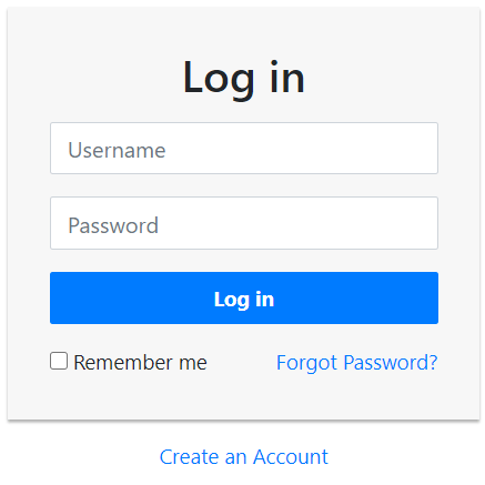 Facebook Theme Login Form