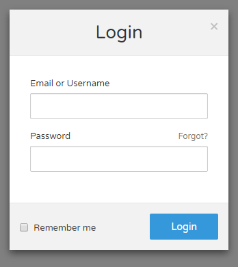 Simple Modal Login Form