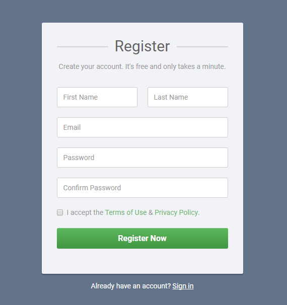 Classic Newsletter Signup Form