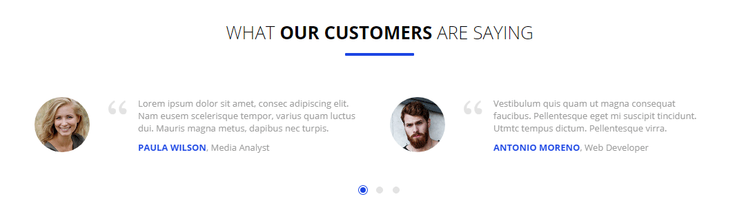 Testimonial Carousel with Quote Icon